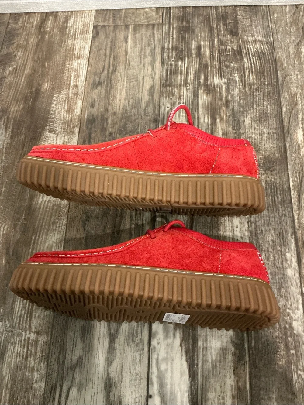 NWOB Clark’s 200 Aniversary Edition Red Suede Men's Casual Creeper Shoes Size 10